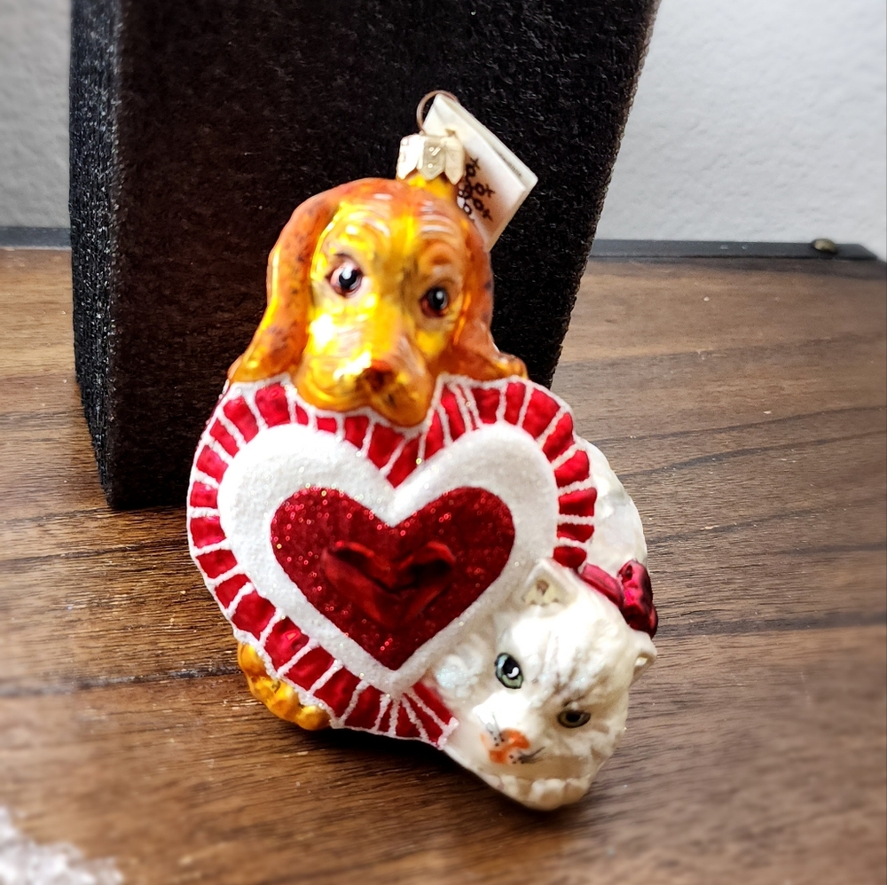 Valentine “Puppy Love” Vintage Ornament by Slavic Treasures